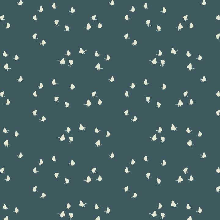 Butterfly silhouettes - Midnight blue Lisa's Garden: July flowers fabric collection by Atelier Danielle