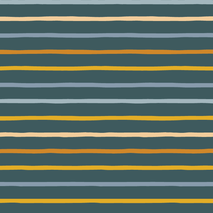 Rainbow stripes - Midnight blue Lisa's Garden: July flowers fabric collection by Atelier Danielle