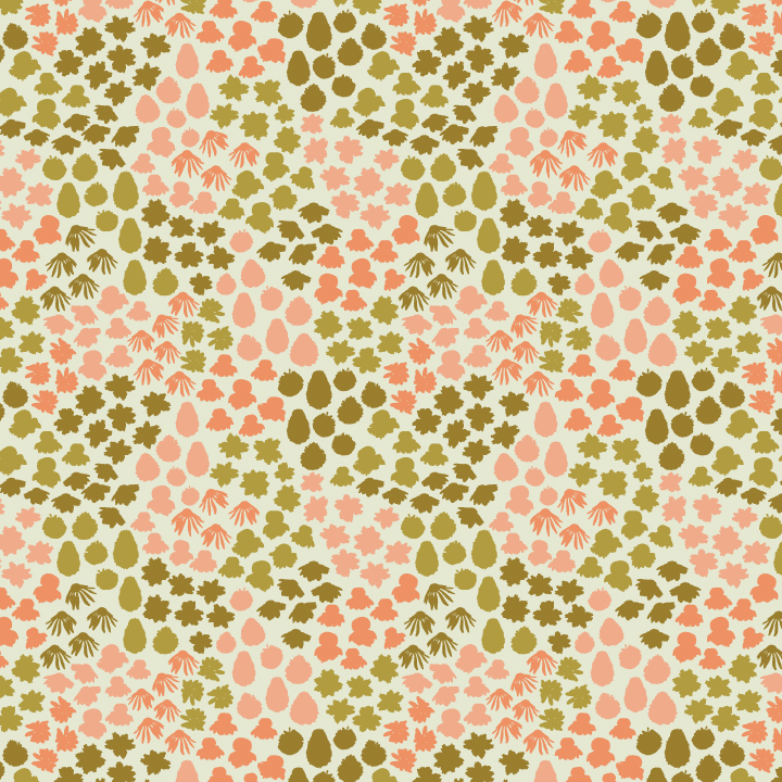 Flower fields - Peach Lisa's Garden: July flowers fabric collection by Atelier Danielle