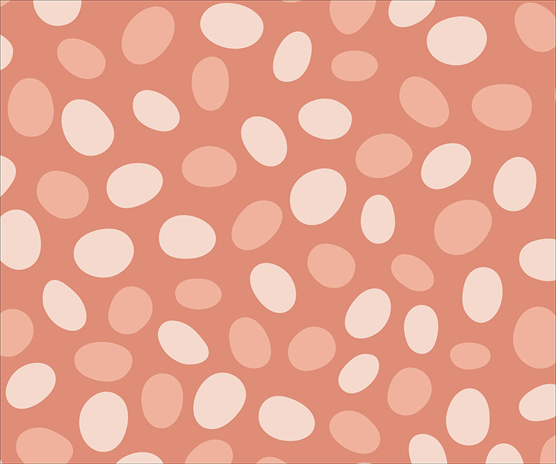 Dancing eggs in pastel red - Large