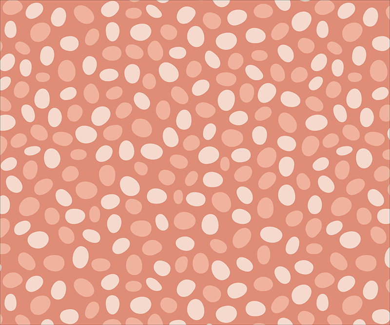 Dancing eggs in pastel red - Medium