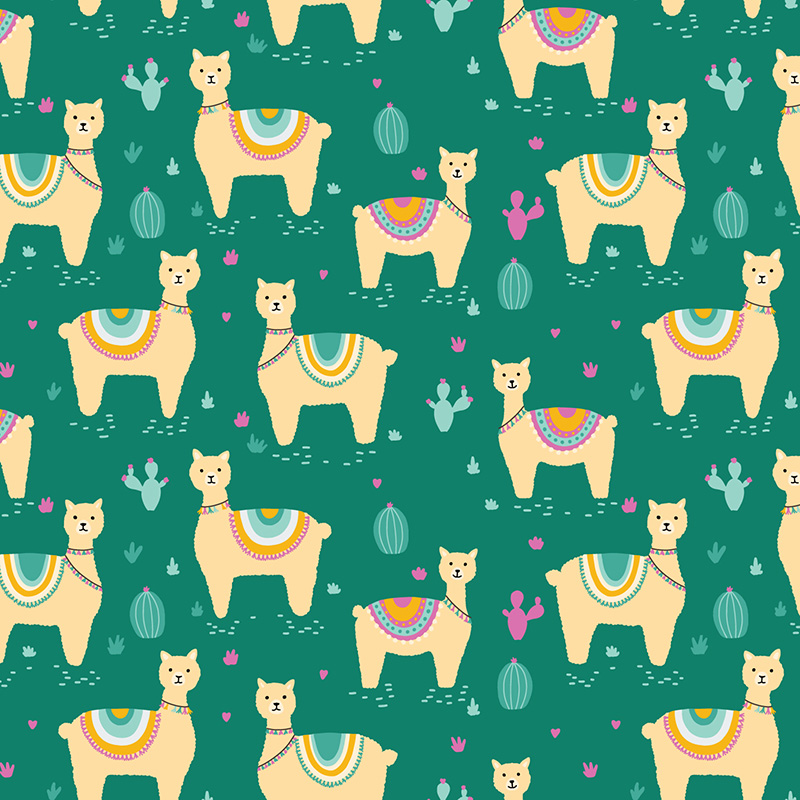 Llama in green
