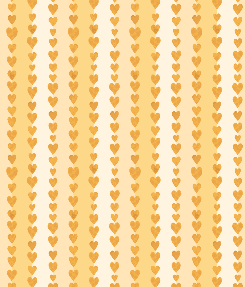 Llama Love - Hearts and Stripes in Sand and Eggshell by Atelier Danielle