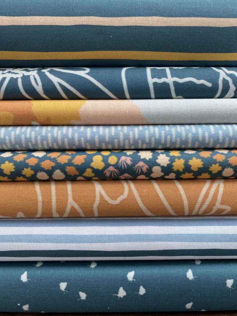 July flowers fabric collection